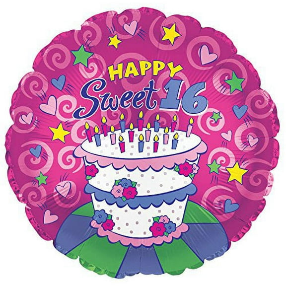 Happy Birthday Sweet 16 Foil Balloon