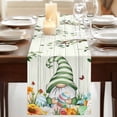 thumbnail image 3 of Table Runners 70 Inches Long Dress Scarves, Easter Gnomes Farmhouse Coffee/Dining/Kitchen Table Decor, Holiday Table Runner, Spring Watercolor Eggs Flower Wood Grain 13x70 Inch, 3 of 9