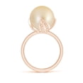 thumbnail image 2 of ANGARA Trillium Golden South Sea Cultured Pearl Solitaire Ring in 14K Rose Gold for Women | June Birthstone, Birthday, Anniversary, Jewelry Gift for Women | Pearl Ring, 2 of 9
