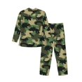 thumbnail image 2 of Bingfone Men'S Pajama Set 2 Piece Loungewear Pjs, Long Sleeve With Pajama Pants-Camouflage Dinosaur, 2 of 9