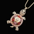 thumbnail image 5 of QQTDFG New Fashion Women's Cute Crystal Turtle Tortoise Pendant Sweater Chain Necklace-Blue, 5 of 6