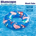 thumbnail image 3 of Bluescape Blue Shark Inflatable Swim Tube Pool Float, for Kids & Adults, Age 9 & up, Unisex, 3 of 6