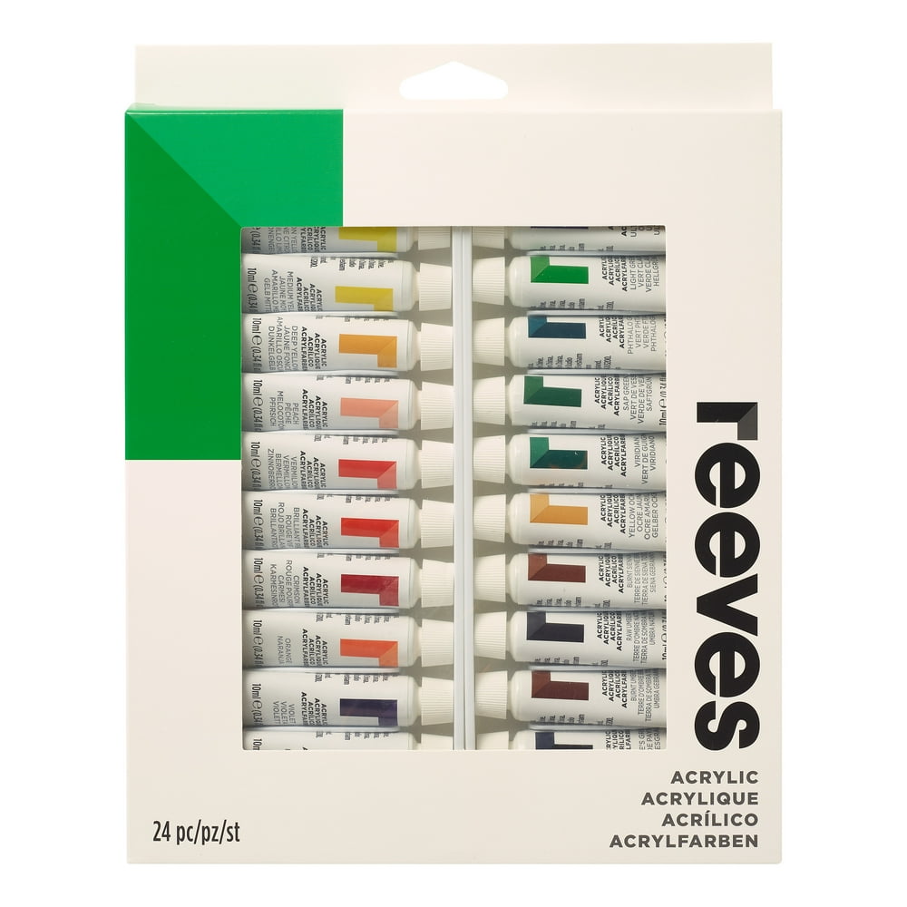 Reeves Acrylic Color Set, 24Colors, 12ml Tubes