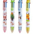 thumbnail image 3 of 6-Color Push-Type Multicolor Ballpoint Pen Set - 0.5mm Smooth Writing, Office & Party Supplies (2ml Refill), 3 of 4