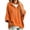 22-Orange, variant on QIUOMBBP Woman Waffle Knit Hoodies Drawstring 3/4 Sleeve Half Zip Hooded Sweatshirts Loose Fit Pullover Tops Fall Winter Clothing White XL