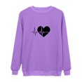 thumbnail image 4 of Besolor Womens Fall Spring Sweatshirt Heart Printed Crewneck Long Sleeve Tops Casual Loose Plus Size Pullover Blouse, 4 of 4