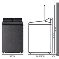 thumbnail image 6 of LG WT8205CL 4.8 cu. ft. Capacity Smart Top Load Washer, 4-Way Agitator, EasyUnload & AI Sensing, Platinum Black, 6 of 6