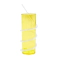 thumbnail image 2 of Mainstays Lemon Yellow Plastic Curly Straw Drinking Tumbler, 12.3 fl oz, Lightweight & Reusable Cup, 2 of 6