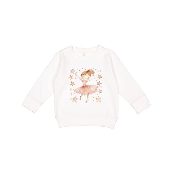 Inktastic Ballerina Girl in Pink Toddler Sweatshirt