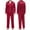 Hot Pink, variant on TAIAOJING Women Men Button Down Long Sleeve Pajamas Set Casual Pyjamas Long Sleeve Blouse Button Silk Satin Two Piece Sleepwear Suit Pant Pyjama