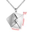 thumbnail image 2 of Giunmcul Online Shopping Envelope Love Letter Necklace for Men and Women Stainless Steel Engraved Locket with I Love You Message Jewelry Pendant Couples and Families, 2 of 4
