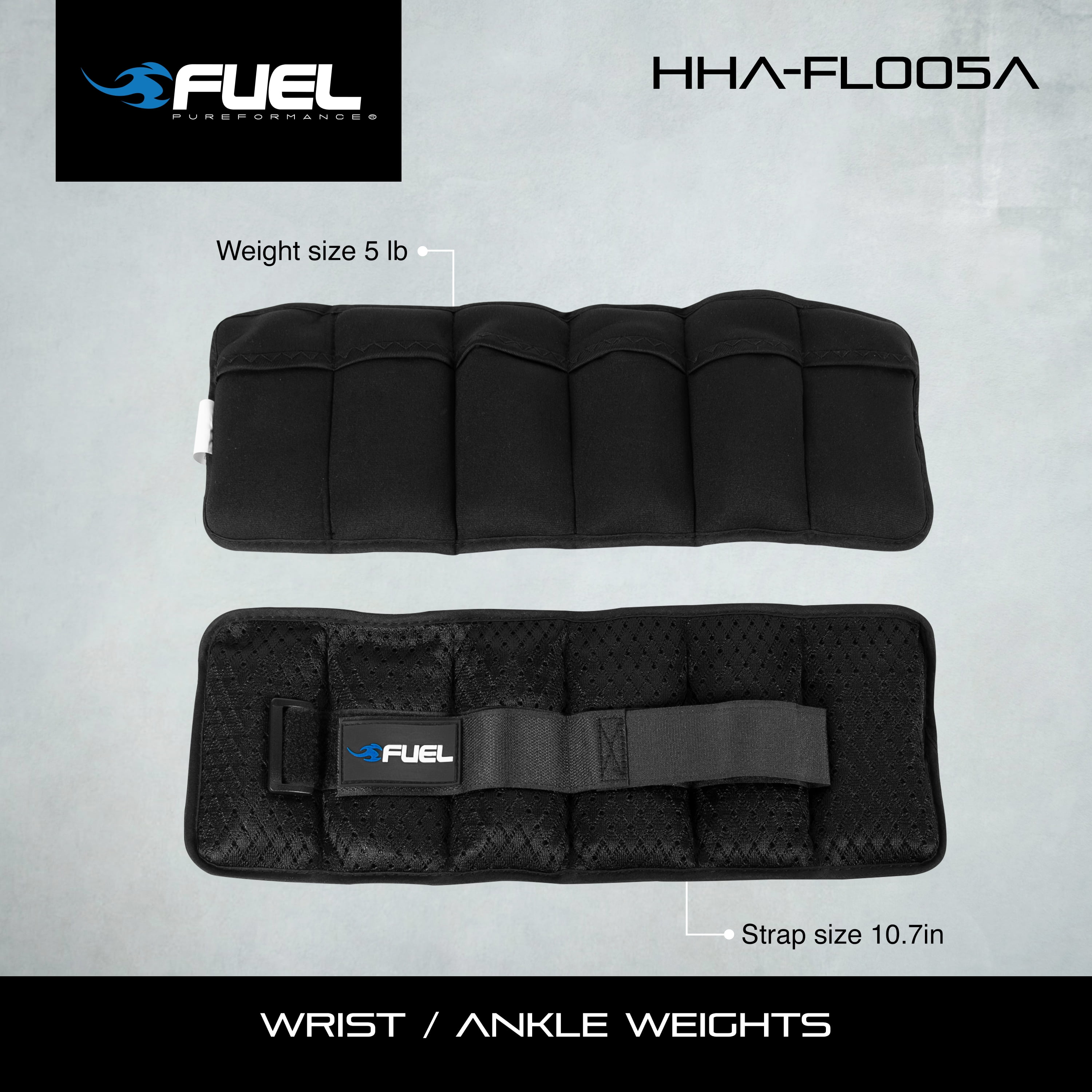 Fuel Pureformance Adjustable Wrist/Ankle Weights, 10-Pound Pair (20 lb  total) 