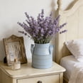 thumbnail image 6 of Vintage Rustic Flower Vase, Decorative Table Centerpiece, Suitable for Fresh Dried Floral Arrangements, Home Decor for Bedroom, Distressed Finish Farmhouse Style Decorative Accent, 4.7*5.7in, Blue, 6 of 6