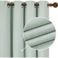 thumbnail image 5 of Deconovo Solid Grommet Total Blackout Linen Curtains, Thermal Insulated Light-blocking Window Treatments for Bedroom (Light Green, 52" x 63", 2 Panels), 5 of 8