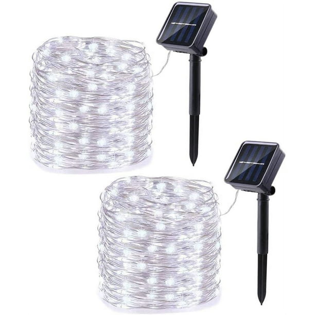 Guirlande lumineuse solaire à LED - 10 m - 40 LED - Pour extérieur