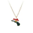 thumbnail image 4 of Minnieouse Collar de tarjeta con colgante de bandera de colores - Cada ocasión Colgante de tarjeta de bandera de colores Cadena de plata oro Type2 NO2, 4 of 6