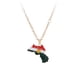 thumbnail image 1 of Minnieouse Collar de tarjeta con colgante de bandera de colores - Cada ocasión Colgante de tarjeta de bandera de colores Cadena de plata oro Type3 NO3, 1 of 6