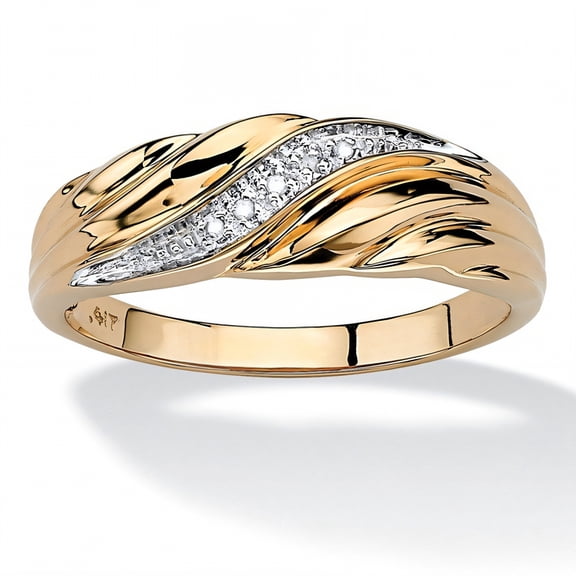 DESIGNICE Promise Rings for Couples,Oxidation-Proof Wedding Bands for Couples,Graceful Design Couples Rings,Gold Plated