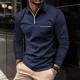 thumbnail image 3 of Camisas Polo Playeras Hombre Básico Tipo Casual Manga Larga, 3 of 5