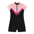 thumbnail image 3 of Alvivi Kids Girls Rash Guard One-piece Swimsuit Swim Boyshorts Bodysuit UPF 50+ Bathing Suit Sunsuit Pink-B 14, 3 of 5