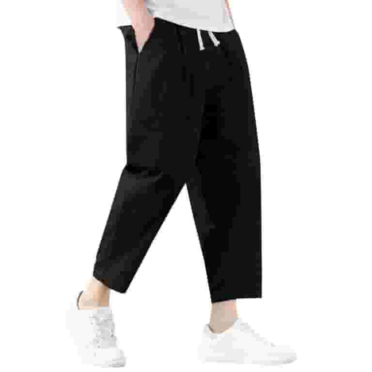 輝く高品質な Summer And Spring Mens Sweatpants Black Casual Mens Pants Clothing