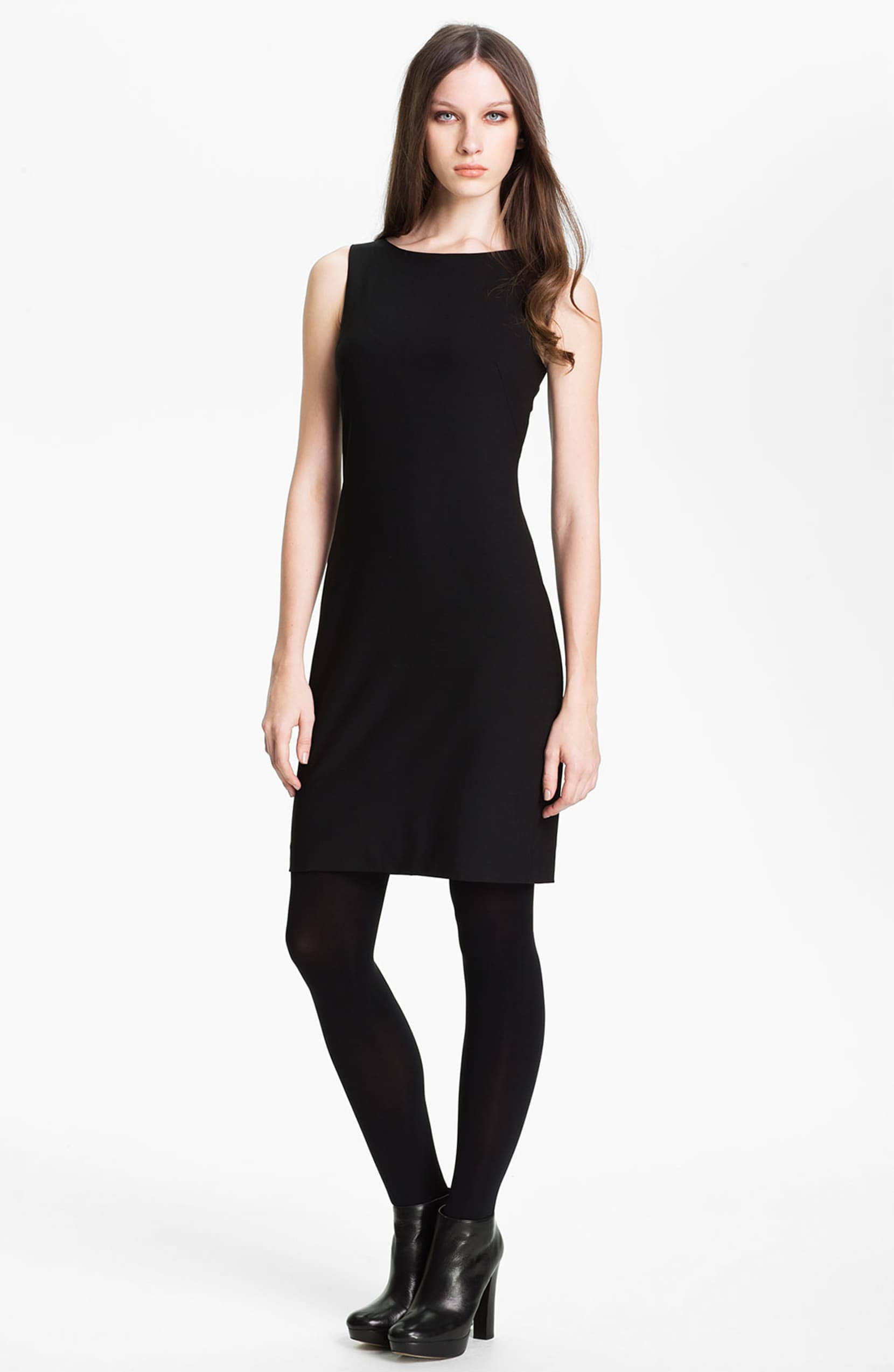 Theory Women's Betty Black Wool Straight Sheath Dress Sleeveless 2B Edition  4, 4 - Walmart.com