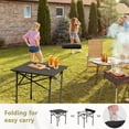 thumbnail image 4 of 20 inch Folding Roll-up Camping Table, Outdoor Lightweight Aluminium Table, Portable Square Table with Carry Bag for Picnic, Hiking, BBQ, Beach, Tailgating, 4 of 9