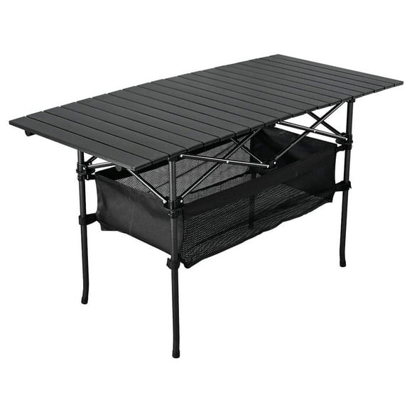4 Ft Outdoor Folding Portable Picnic Camping Table, Aluminum Roll-up Table with Easy Carrying Bag for Indoor, Outdoor, C