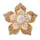 thumbnail image 2 of Broche nupcial de la boda Salvador Flor Cristal Rhinestone 3 Cm Oro, 2 of 6