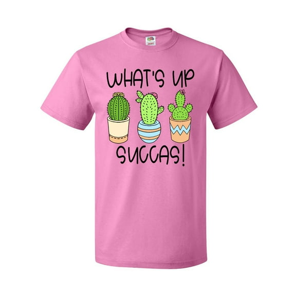 Inktastic What's Up Succas Funny Cacti Plants T-Shirt
