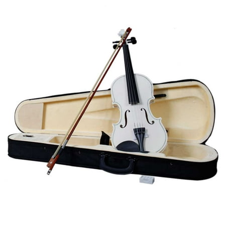 WALFRONT Acoustic Violin, 4/4 Acoustic Violin,New 4/4 Acoustic Violin Case Bow Rosin White Durable Violins Players Training