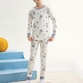 thumbnail image 2 of OJSFQUFP Cartoon Print Thermal Underwear 2Pcs Set Older Boys and Girls Soft Warm Base Layer for Fall and Winter (1-16Y), 2 of 5