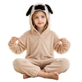 thumbnail image 3 of Otqutp Toddlers Puppy Hooded Jumpsuit Zip Up Long Sleeve Onesie for Boys Girls Kids Fuzzy Warm Outfit Halloween Dress Up Clothes, 3 of 5