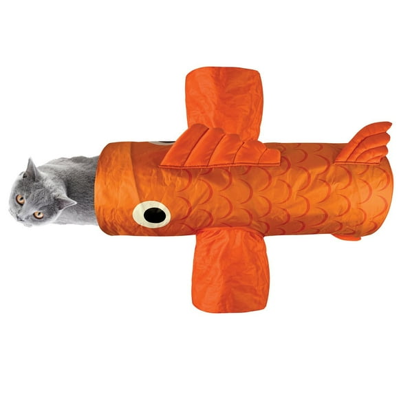 Quirky Kitty 3-et-1 Goldfish Jouet Pour Chat Tunnel De Jeu Froissé