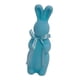 thumbnail image 4 of Figura de conejo de Pascua flocado, decoración de Pascua, mano de obra fina, espuma decorativa Azul, 4 of 9