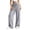 Gray, variant on Womens Ribbed Wide Leg Sweatpants Drawstring Elastic Waist Workout Pants Casual Comfy Black L