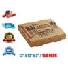 Pizza Box 12" x 12" x 2" Bulk Pack - 150/Case Kraft Corrugated FREE SHIPPING