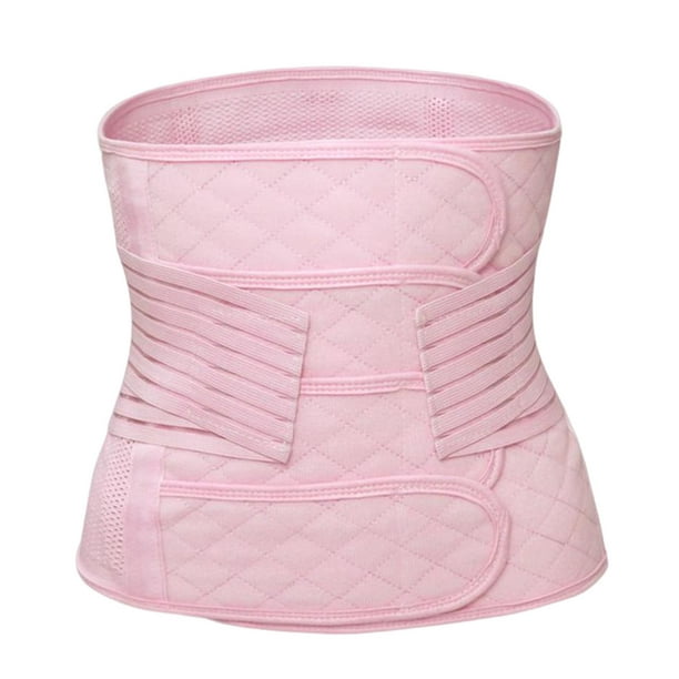 Abdominal Binder Shaper Compression Stomach Wrap for Trainer Umbilical  Waist Pink 