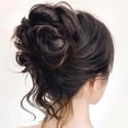 thumbnail image 2 of Ball Head Fake Scrunchie Wig Hair Loop lady Updo Headwear Simulate Hair Part/, 2 of 8