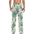 thumbnail image 6 of Men's Pajama Pants with Pockets Sleepwear Lounge Pants Stretch Casual Palm Tree Pineapple Turtle, 6 of 6