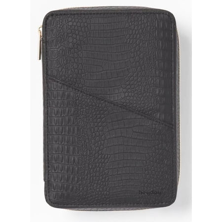 Heyday Tech Organizer Croc Case Zipper Bag - Black - 7½ in H x 5 in W x 2 in D