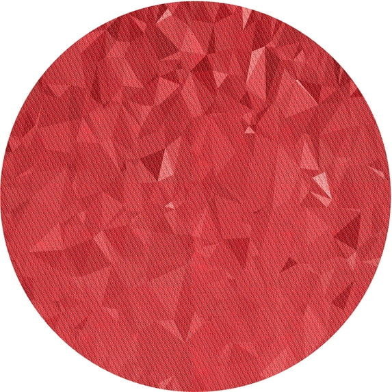 Ahgly Company Indoor Square Patterned Red Area Rugs, 3' Square