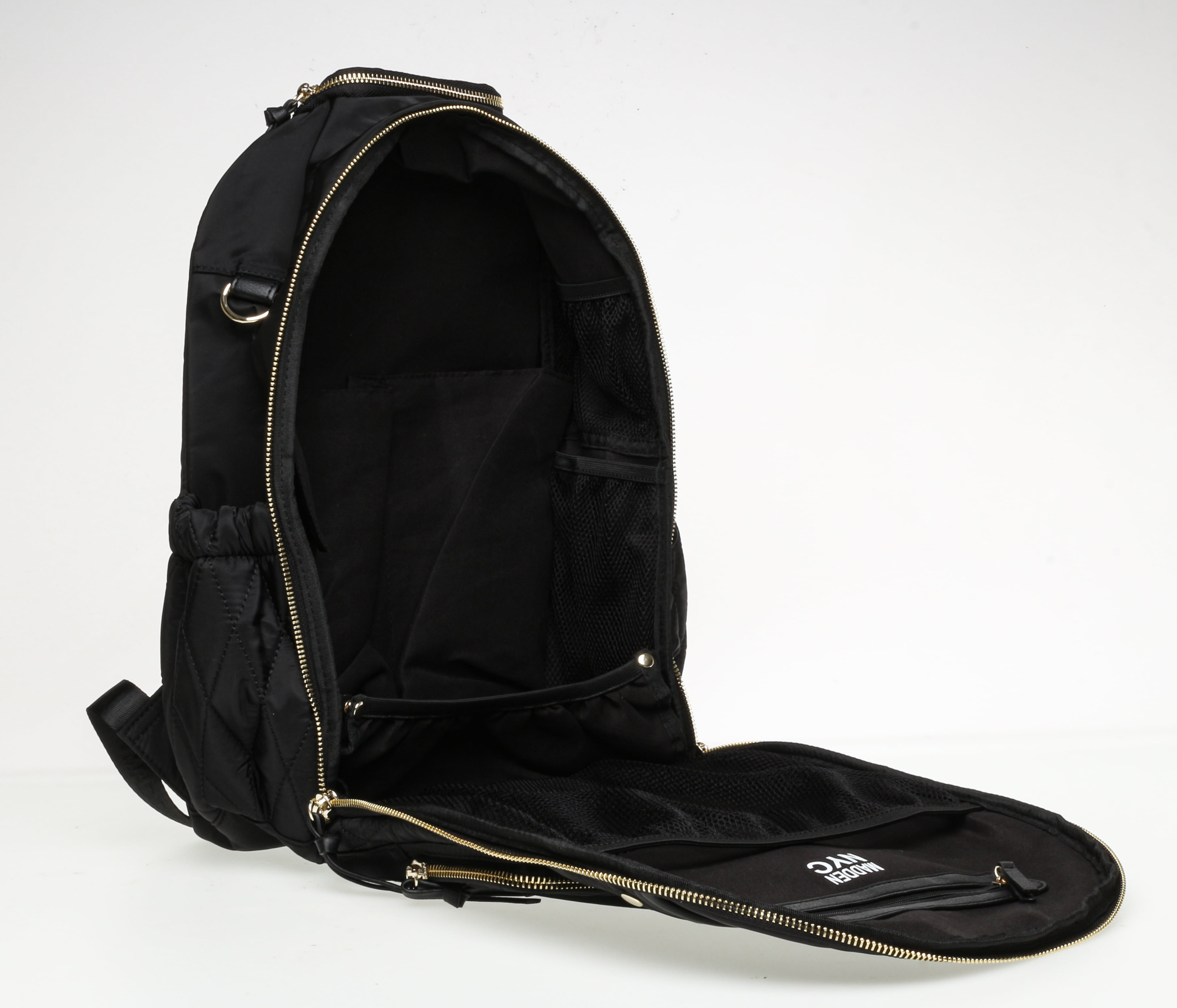 Madden NYC Women's Diaper Backpack Quilted Black