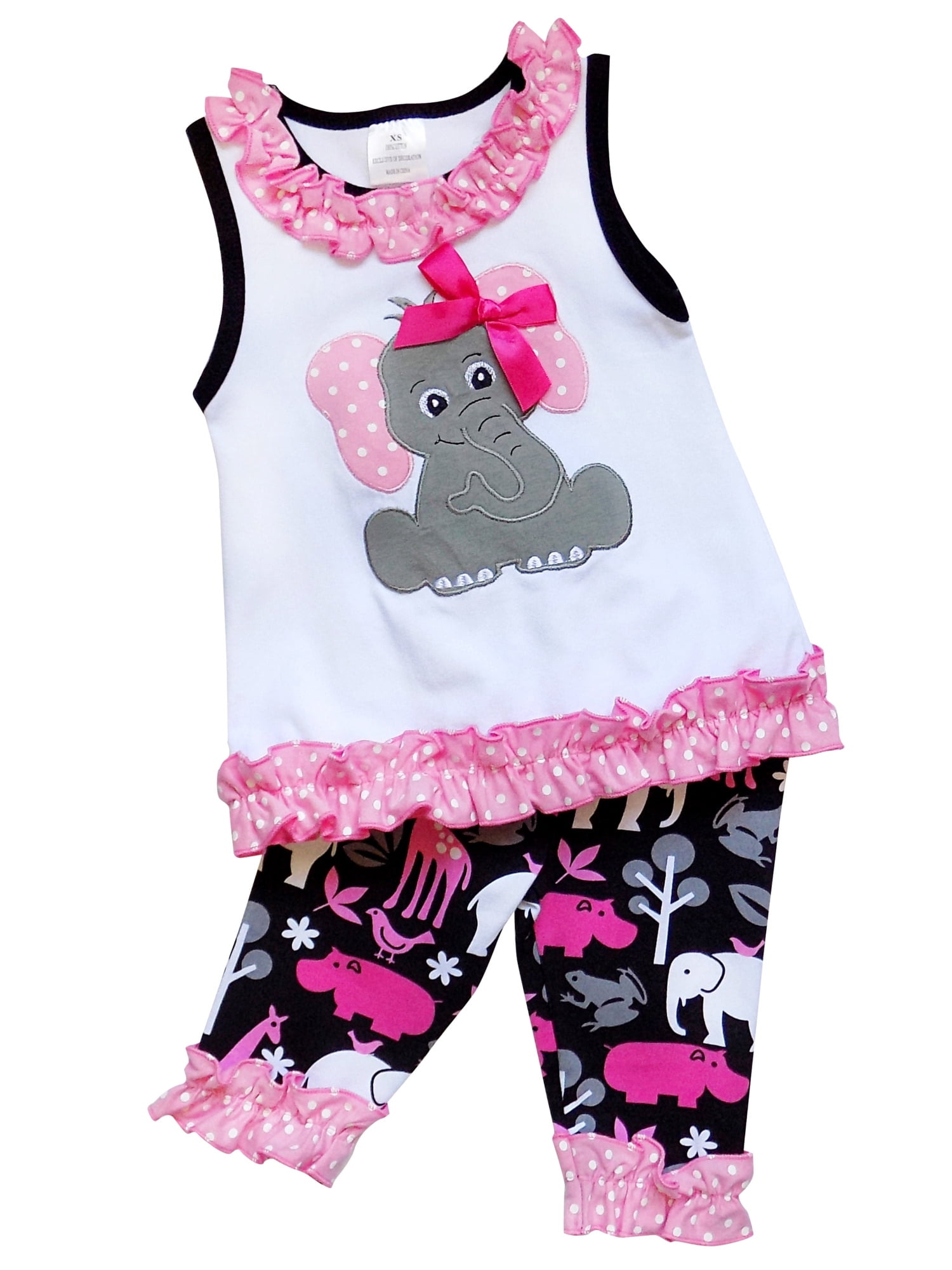 So Sydney Girls or Toddler Deluxe Novelty Ruffle Summer Boutique Shorts Outfit
