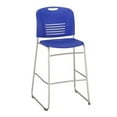 thumbnail image 1 of Safco Tabouret de Bar Base Traîneau 31 Pouces en Bleu et Argent, 1 of 1