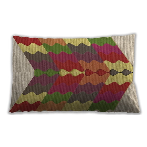Ahgly Company Indoor Rectangular Contemporary Lumbar Throw Pillow, 13 inch by 19 inch
