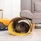 thumbnail image 3 of Juguete túnel de 3 mm/4 mm para gatos, divertido juguete para gatos, túnel de fieltro con empalmes de pompones, nido deformable para gatitos, túnel con agujeros plegables, juguete, 3 of 8