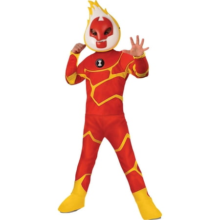 Boy's Deluxe Ben 10 Heatblast Halloween Costume
