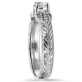 thumbnail image 3 of Pompeii 3/8ct Vintage Diamond Floral Engraved Engagement Ring 14K White Gold (H/I,I1-I2), 3 of 3