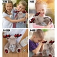thumbnail image 4 of DolliBu Super Soft Plaid Beige Moose Stuffed Animal with Silver Cross Plush - Religious Baptism Gifts for Boys and Girls, Dedication Christening Gifts Plush Prayer Toy Healing Stuffed Animal - 10 Inch, 4 of 6